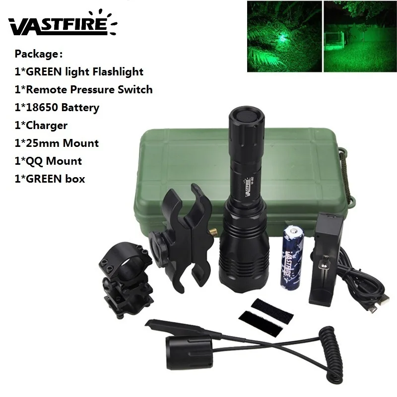 400 двор 600 лм Водонепроницаемый Охота вспышки светильник зеленый Фонари