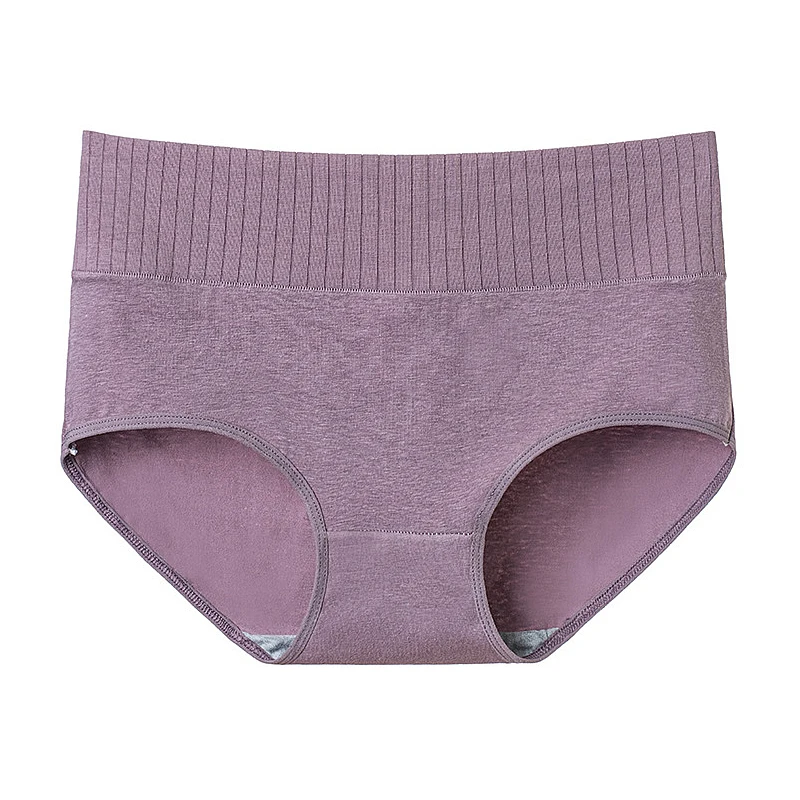Трусики женские из чесаного хлопка с завышенной талией 7 цветов на выбор | Женская