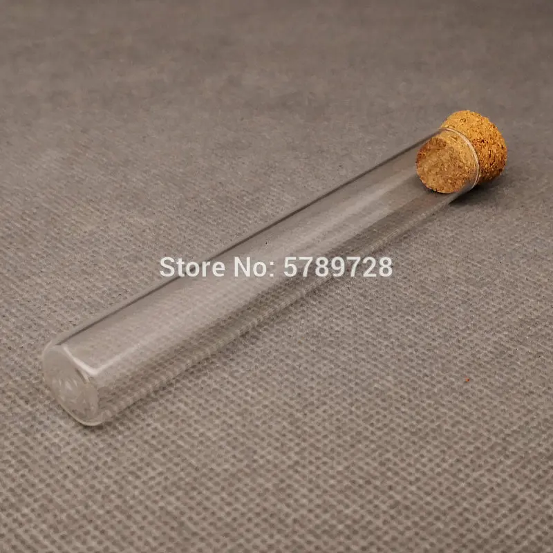 10pcs/lot 15x100mm Glass Flat bottom tube with cork stopper,Thickened flat - mouth laboratory test tubes