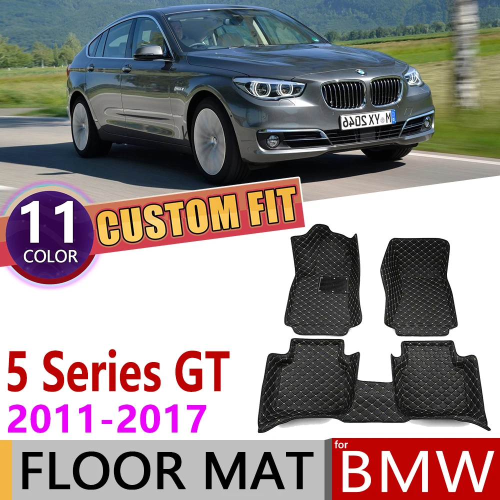 Кожаные автомобильные коврики на заказ для BMW 5 серии Gran Turismo GT F07 2011 ~ 2017 мест