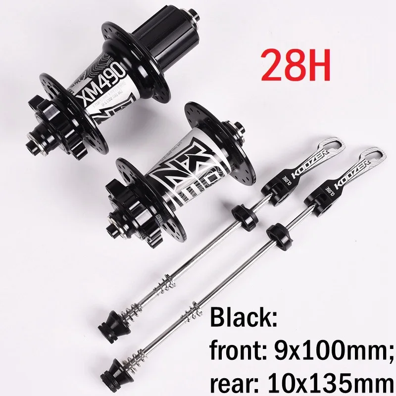 XM490 8-9-10-11Speed MTB горный велосипед ступица 2-4 подшипник 9*100 мм 10*135 мм Передняя Задняя Hubset 28-32-36 отверстие велосипедный дисковый тормоз ступица - Цвет: 28H 1set