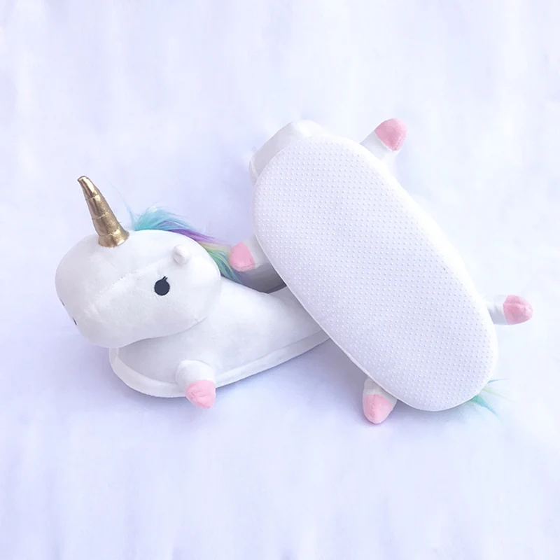 KIGUCOS/тапочки с единорогом Женские зимние теплые домашние мягкие мужские