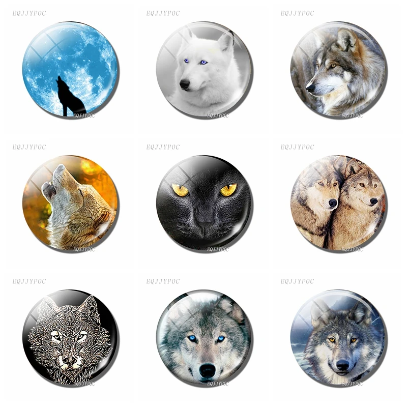 Магнит на холодильник с изображением головы волка 30 мм | Дом и сад