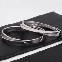 high quality x cross shape 316l stainless steel couple bracelet bangle