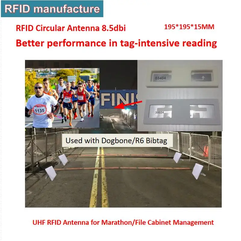 

2pcs rfid ground antenna long range 10m rfid antenna SAM work with rfid reader/ shoe tag/dogbone bibtag in Marathon