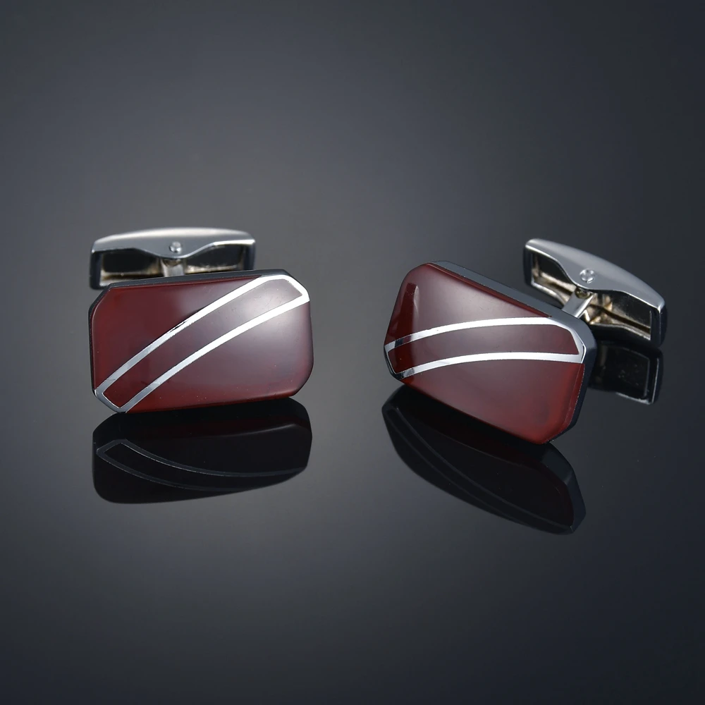 Запонки мужские в полоску французские шпильки аксессуары для рубашек костюмов