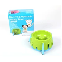 pets feeder dog bowl slow eating choking prevention pp non toxic dog food plate neck protection adjustable height pets bowls