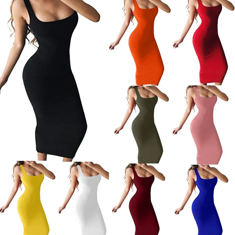 

Cross border popular women's elegant sexy vest long skirt fashion dress popular