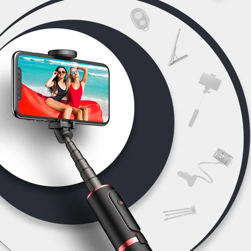 3 в 1 селфи Палка с Bluetooth дистанционным управлением вращение на 360 градусов