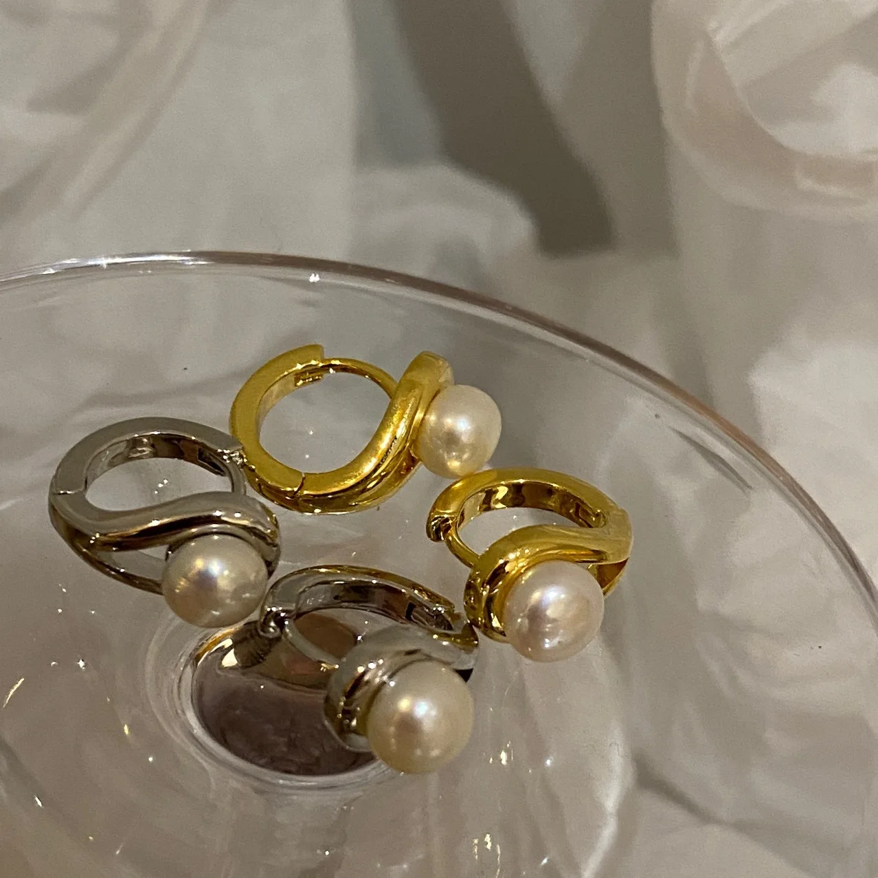 

Корея Dongdaemun Модные Простые ретро жемчужные круглые серьги-гвоздики для женщин