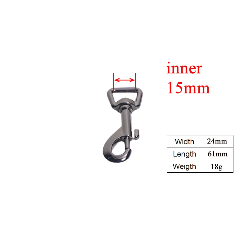 15 мм черный пистолет (металлическая пряжка + Регулируемая D-образное кольцо