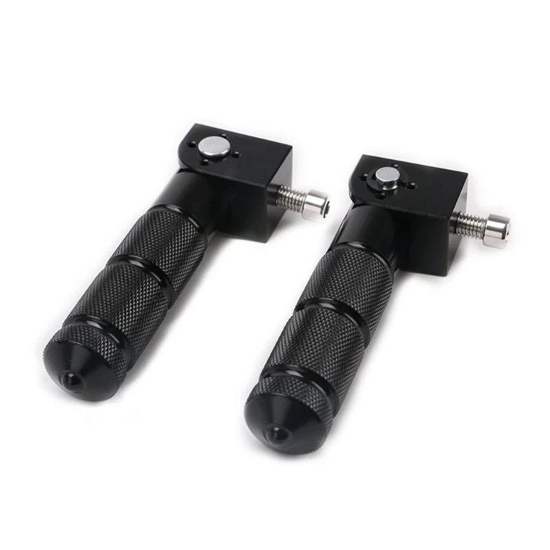 

Durable Folding Footrests 2Pcs Aluminum Rear Pedals for Motorcycle Bicycle Durable 90 Degree Folding Support Rod T3EF