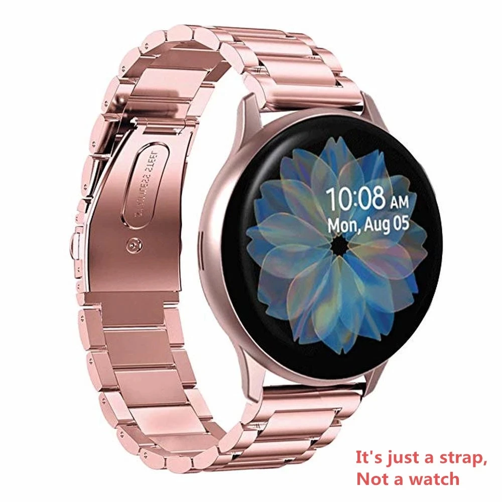 Ремешок из нержавеющей стали для Galaxy Watch gear s3 active 2 браслет xiaomi amazfit gts розовое
