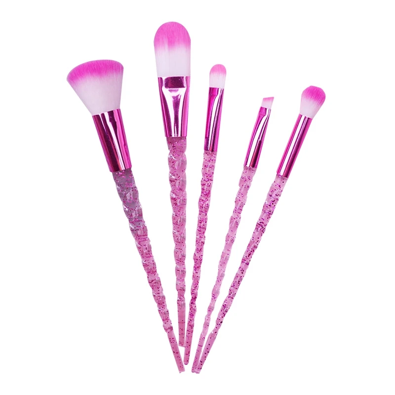 5 шт. набор кистей для макияжа с радужной бриллиантовой ручкой|Аппликатор теней