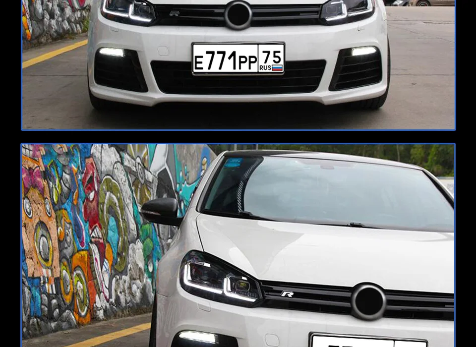 АКД Автомобиль Стайлинг фара для VW Golf 6 фары 2009-2012 Гольф 6 светодиодный фары Дневные ходовые огни лампы Hid Биксеноновые авто аксессуары