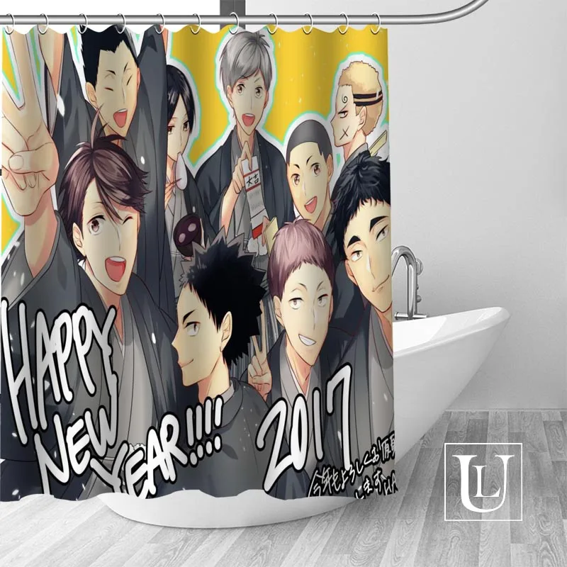Haikyuu на заказ! Занавеска для душа большого размера водонепроницаемая занавеска