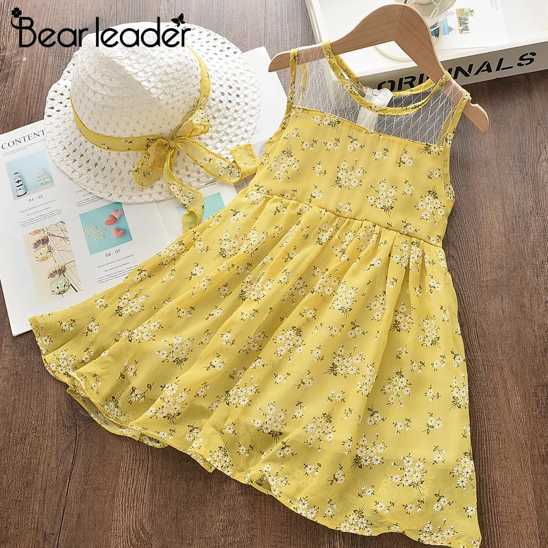 Платье для девочек от Bear Leader 2021 новая весенняя детская одежда детей Детская