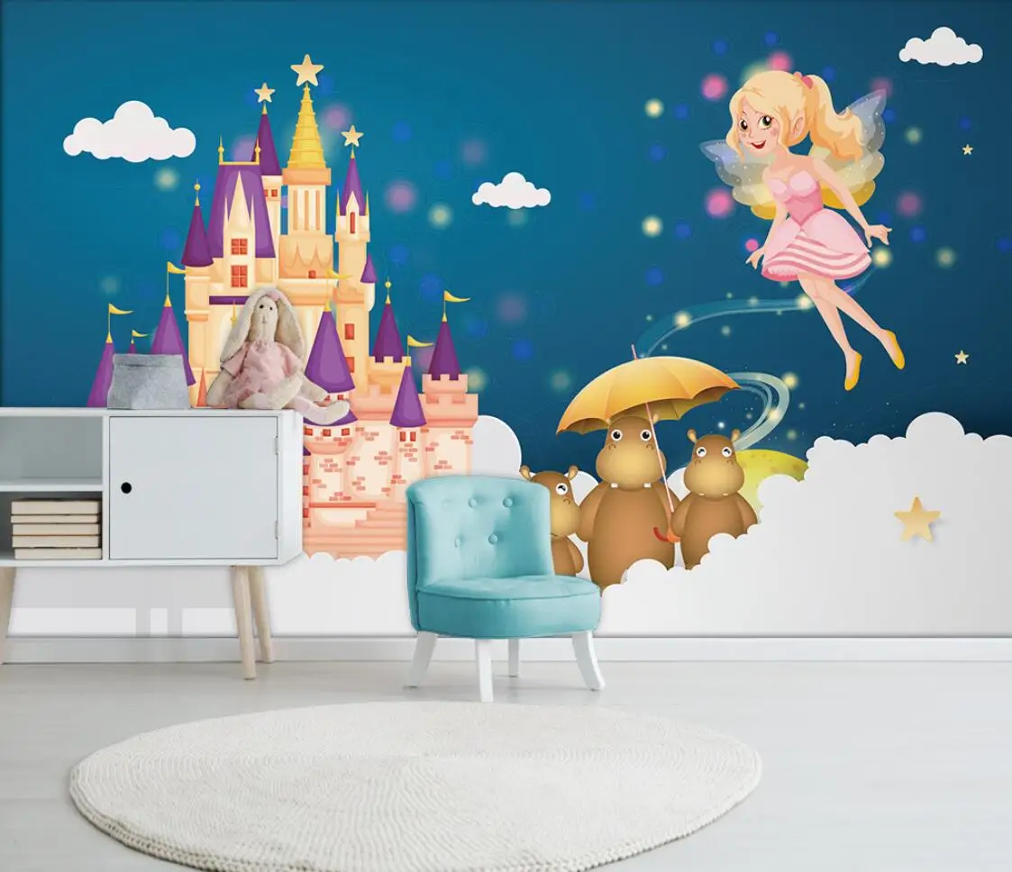 Фото обои с изображением девушки-эльфа на заказ для гостиной украшения дома