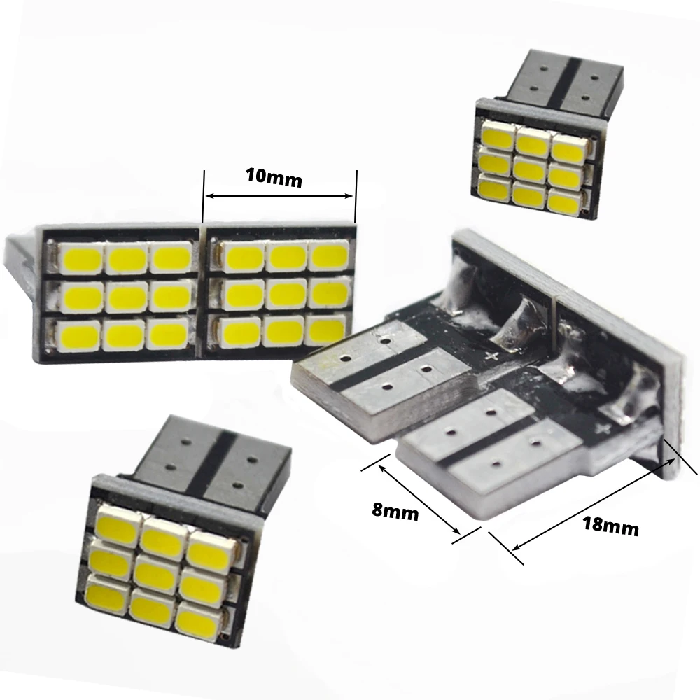2 шт Автомобильный светодиодный Белый T10 W5W 1206 3020 9Smd автомобиля Авто габаритный