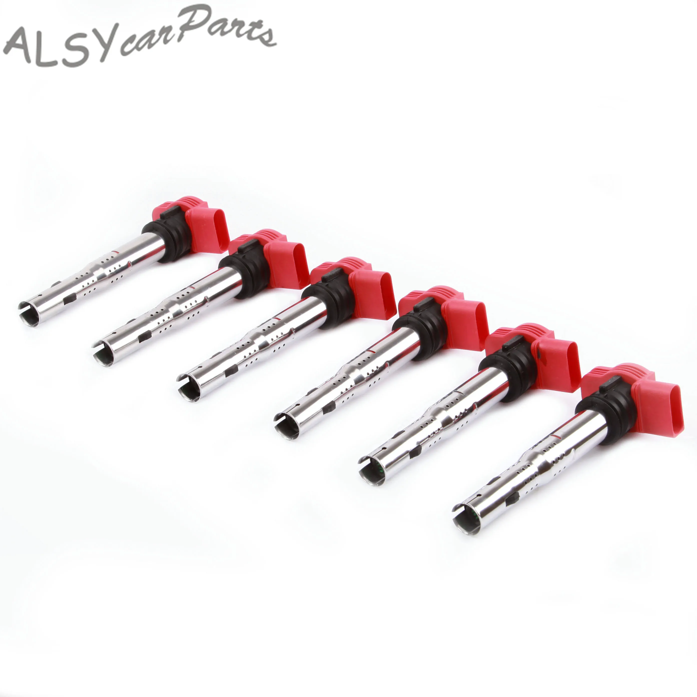YIMIOEMO 6 красный катушки зажигания пакеты UF 529 для VW Touareg Audi R8 A4 A5 A6 Allroad RS6 A8 Q5 Q7 V6 V8