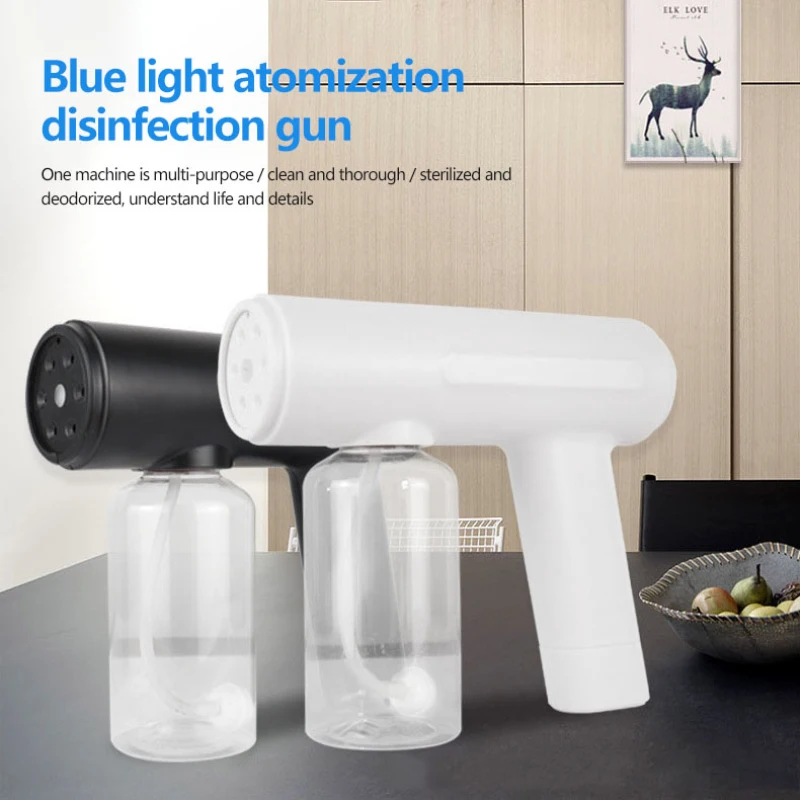 

260ml Household Portable Wireless Handheld Atomization Disinfection Fog Machine Fog Machine Blue Light Nano Steam Spray Gun