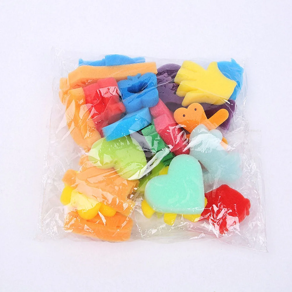 multicolor random 24 шт., детская губка для граффити, детские товары для рукоделия, кисти, печать, инструменты для рисования для детей, развивающий подарок для мальчиков и девочек - Цвет: multicolor random
