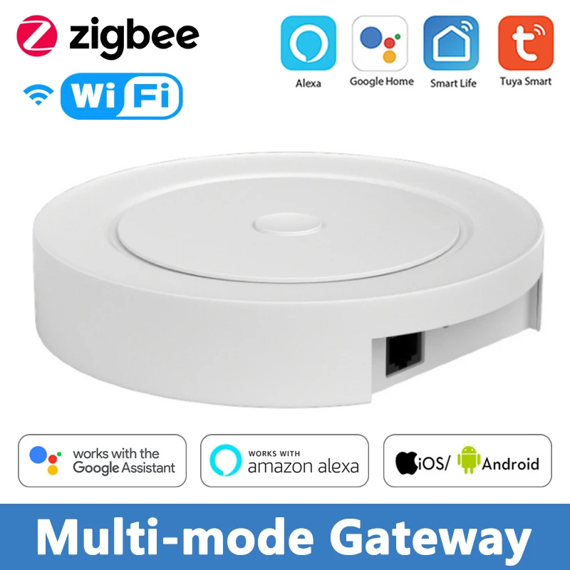 

Сетевой концентратор Tuya ZigBee, умный сетевой хаб с голосовым управлением, Wi-Fi, Bluetooth, через Tuya Smart Life, Alexa, Google Home