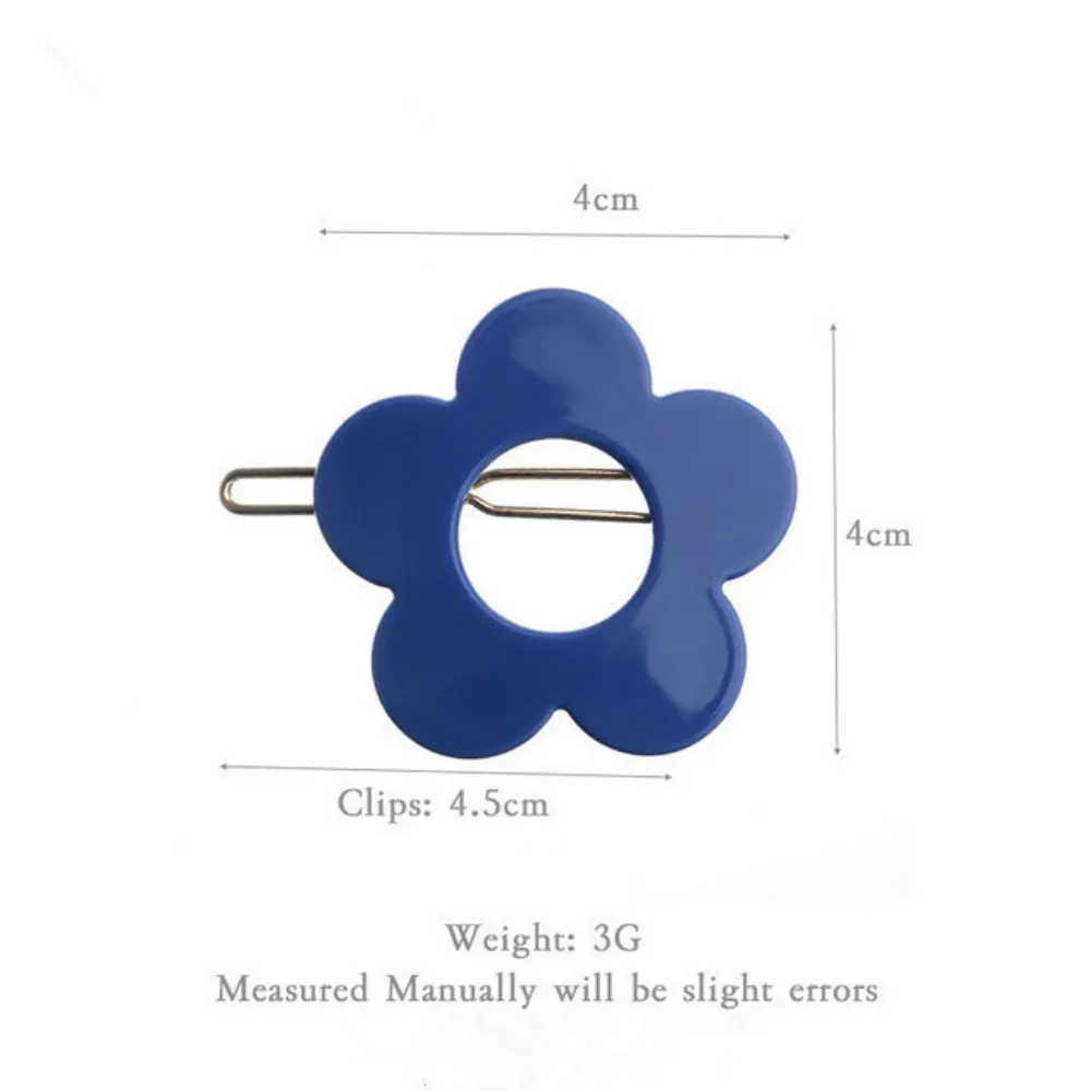 

14 Colors Acrylic Flower Shaped Hair Clips Women Hairpin Candy Color Hair Grips Hair Accessories For Kids Girls