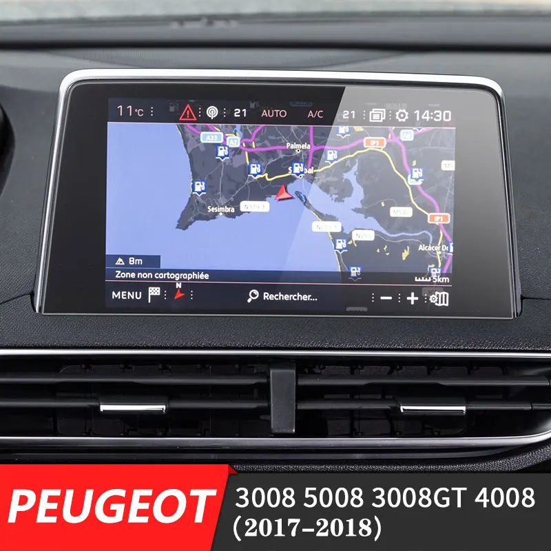 

233x133 мм Защитная пленка для экрана GPS навигатора автомобиля из закаленного стекла для Peugeot 3008 5008 3008GT 4008 2017-2018