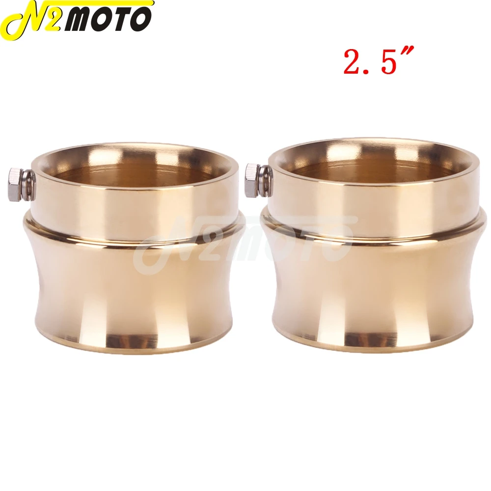 

2.25"/2.5" Motorcycle Brass Exhaust Muffler Pipe Exhaust Tips for Harley Chopper Bobber Cafe Racer BSA Sportster Big Twin xs650