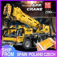 mould king 13107 app remote control technical car model mobile crane mk ii truck with motor building blocks bricks kids gifts