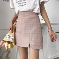 elegant plaid skirts women summer fashion streetwear high waist a line skirts korean fashion student clothing preppy style wear