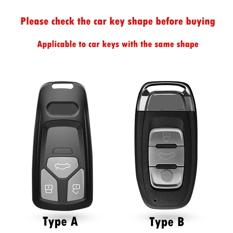 

ABS Electroplating Fashion Engine Shape Appearance Car Key Protective Shell Key Chains for Audi A4L A6L A3 Q5L Q3 Q7 Q2l A7 A8