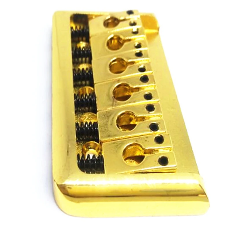 6 String Guitar Metal Fixed Hardtail Saddle Bridge Set for Strat ST Stratocaster Electric Bass Replacement Parts | Спорт и