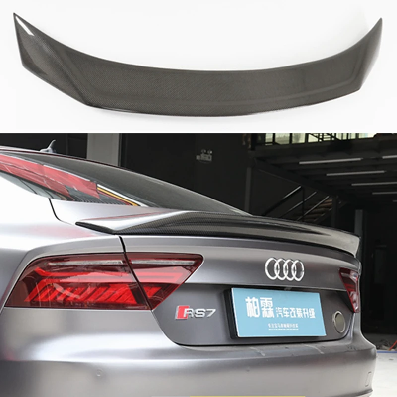 Автомобильный спойлер для заднего крыла из углеродного волокна AUDI A7 S7 RS7 2013 2014 2015