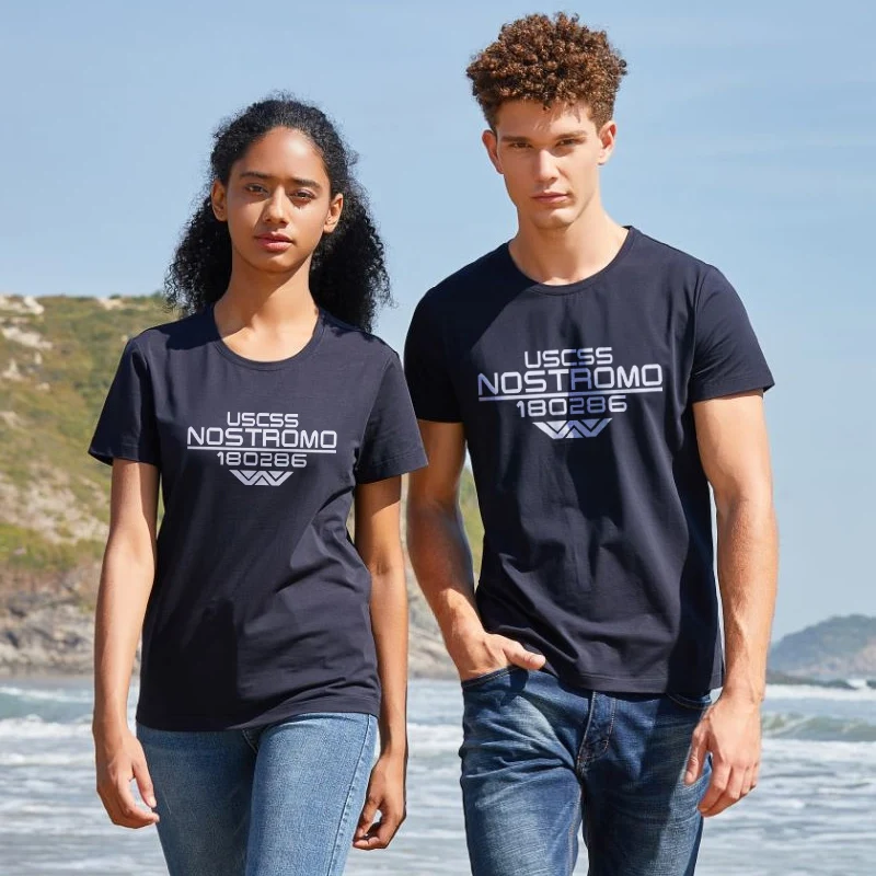 USCSS Ностромо чужой Вейланд Yutani принт Мужская футболка хлопок короткий рукав О до
