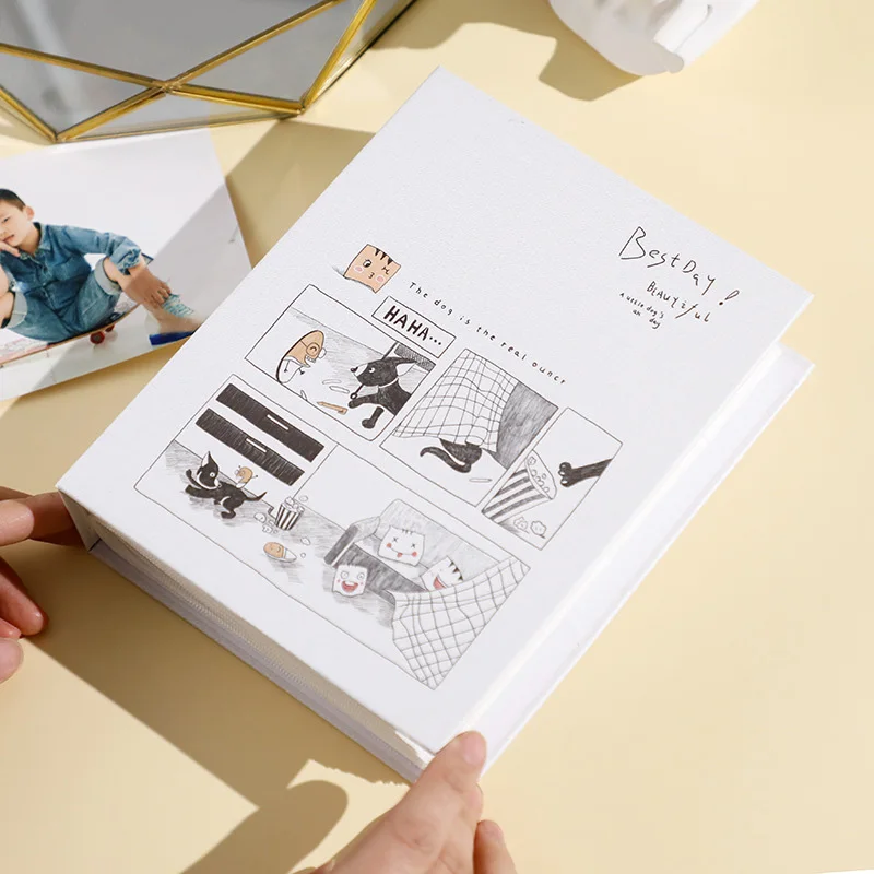 

Простые современные фотоальбомы 5 дюймов 100, хранилище для фотографий, альбом для скрапбукинга, вертикальная версия, память на выпускной