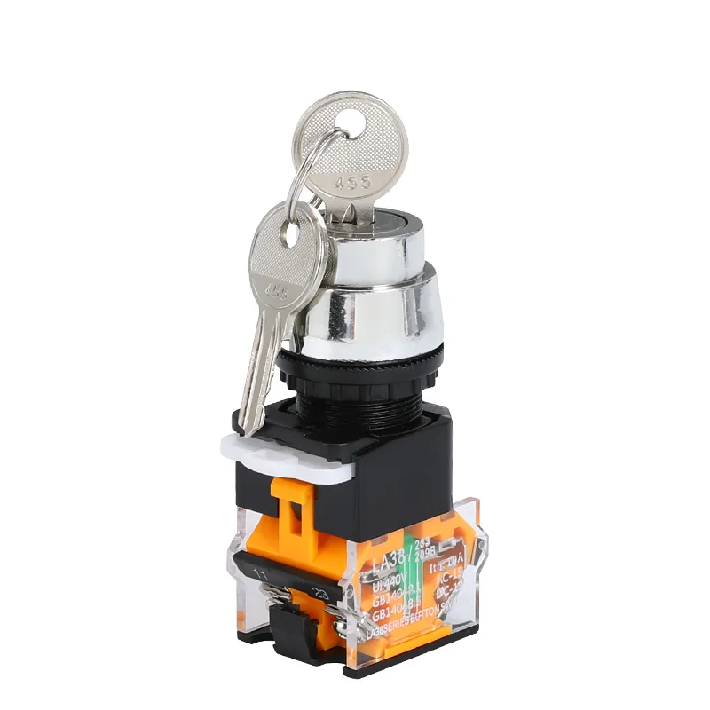 Электрический поворотный переключатель ручка 22 мм 2/3 позиционный Мощность ключ