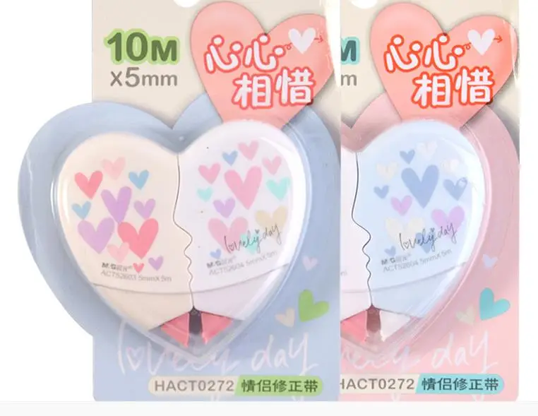 2 шт./компл. любящее сердце Корректирующая лента Материал героя из мультфильма