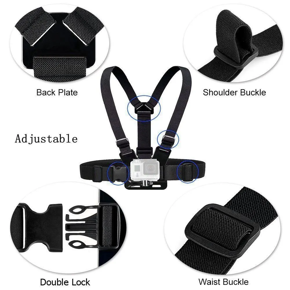 

GoPro Accessories Camera Chest Strap Compatible With All Gopro Hero Cameras GoPro Action Camera Adjustable Mount Harness Strap