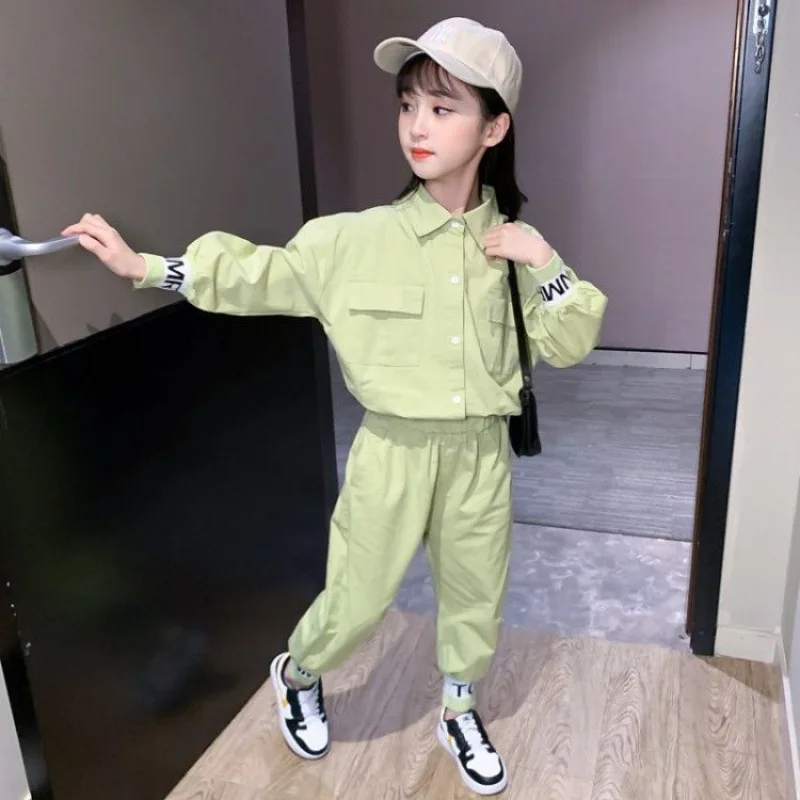 Elegant Spring Autumn Baby Boys Girls Set Kids Sweatshirts +Pants Sport Tracksuit Teenage Children Clothing Suit High Quality