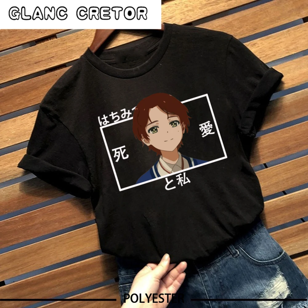 

2021 Fashion Casual Short Sleeve O-neck Print Woman Cloth Wonder Egg Priority Momoe Sawaki Anime T-shirt women T shirt