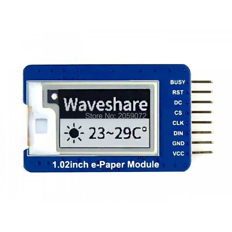 

Raspberry pi 1.02inch e-ink display module,128×80, black/white dual-color