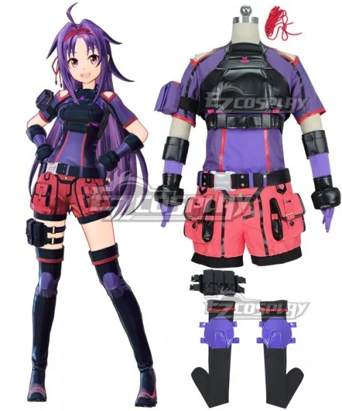 Sword Art Online: Fatal Bullet Konno Yuuki Girls Battle Outfit Halloween Adult Party Suit Clothings Cosplay Costume E001