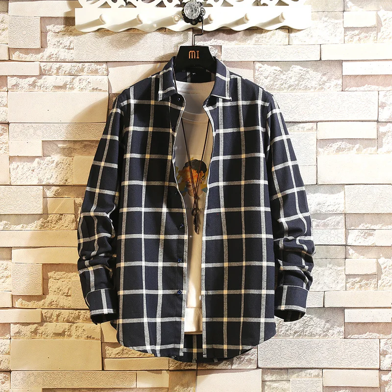 Мужская Повседневная рубашка с длинными рукавами мягкая удобная Красная И