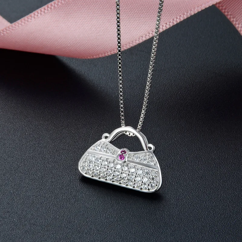 

Women's diamond inlaid zircon accessories S925 Sterling Silver Necklace Mori clavicle chain pendant jewelry