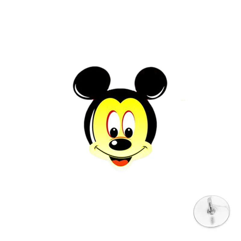 Модная заколка для лацканов с изображением Микки и Минни из мультфильма |