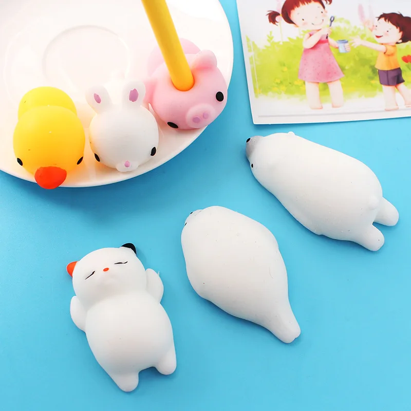 Мини игрушка животные для малыша Кот мягкий милый липкий Антистресс мяч