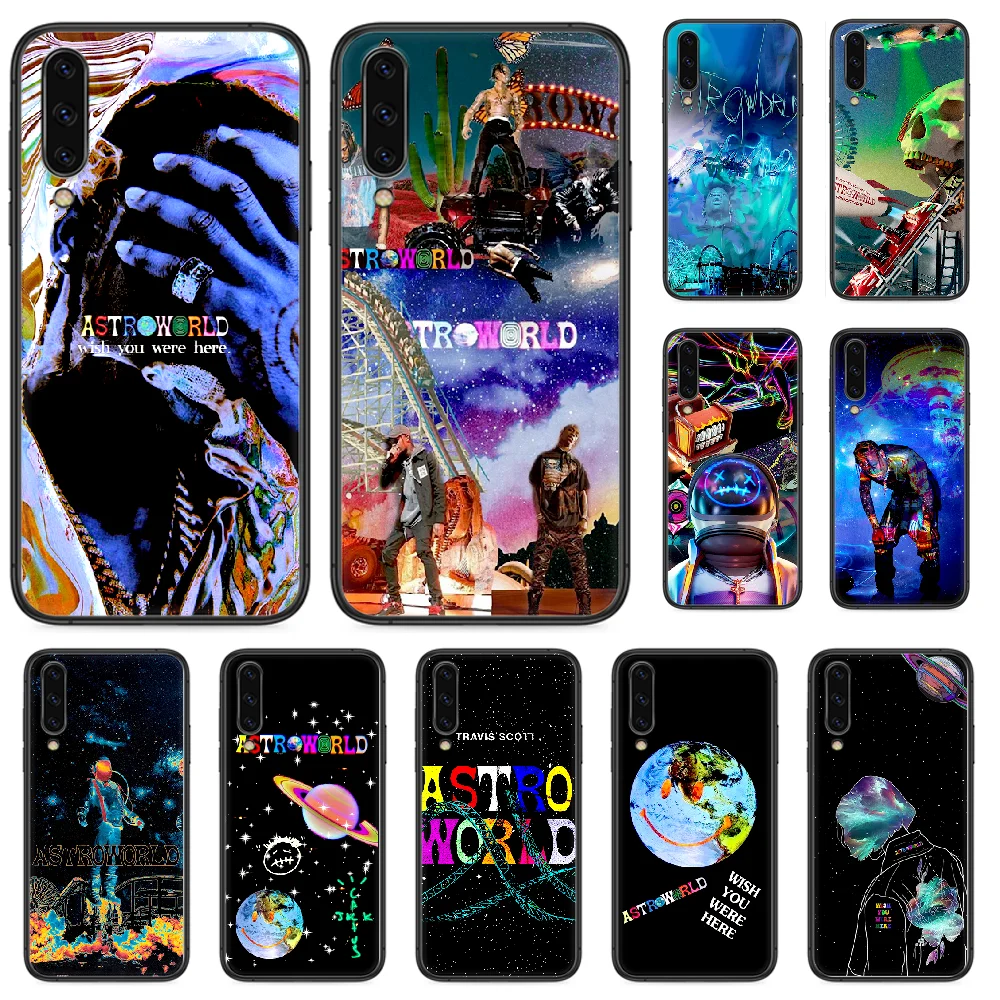 

Astroworld Travis Scott Art Phone case For Samsung Galaxy A 3 5 7 8 10 20 20E 21S 30 30S 40 50 51 70 71 black cell cover trend