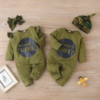 2020 talloly autumn new childrens baby suit letter printing one piece romper
